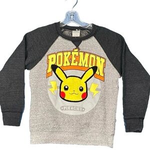 Pokémon Pikachu Sweater‎ Kid's Sz Med
GREY Sweatshirt Embroidered Fleece Rare